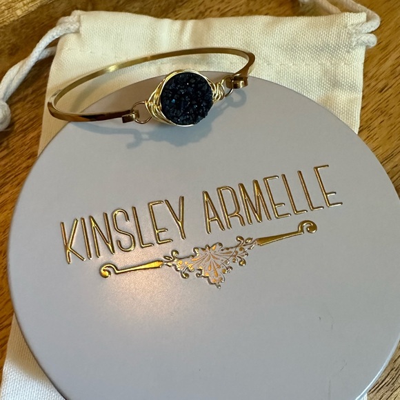 Kinsley Armelle Gold Bracelet with Blue Minerals - Picture 7 of 12